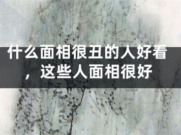 什么面相很丑的人好看,这些人面相很好