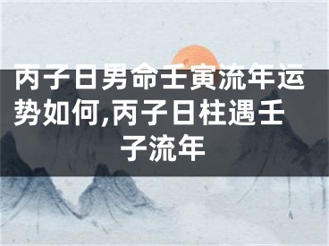 丙子日男命壬寅流年运势如何,丙子日柱遇壬子流年
