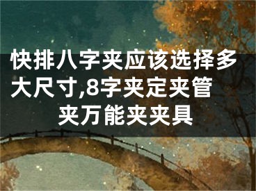 快排八字夹应该选择多大尺寸,8字夹定夹管夹万能夹夹具