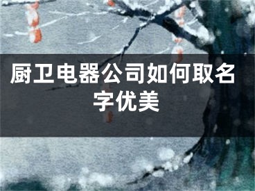 厨卫电器公司如何取名字优美