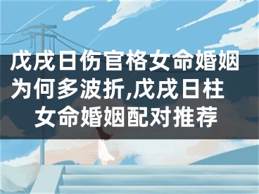 戊戌日伤官格女命婚姻为何多波折,戊戌日柱女命婚姻配对推荐
