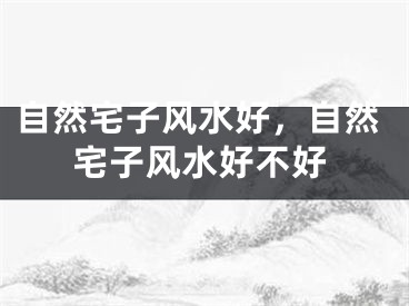 自然宅子风水好，自然宅子风水好不好