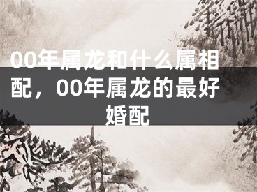 00年属龙和什么属相配,00年属龙的最好婚配