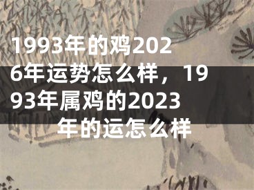 1993年的鸡2026年运势怎么样，1993年属鸡的2023年的运怎么样