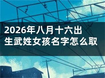 2026年八月十六出生武姓女孩名字怎么取