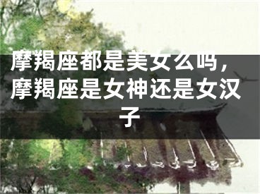 摩羯座都是美女么吗，摩羯座是女神还是女汉子