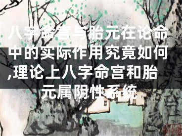 八字命宫与胎元在论命中的实际作用究竟如何,理论上八字命宫和胎元属阴性系统