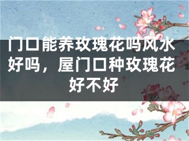 门口能养玫瑰花吗风水好吗，屋门口种玫瑰花好不好