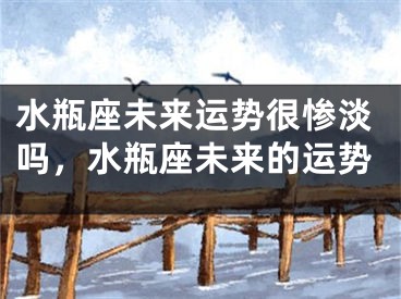 水瓶座未来运势很惨淡吗，水瓶座未来的运势