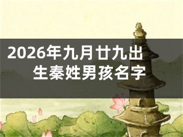 2026年九月廿九出生秦姓男孩名字