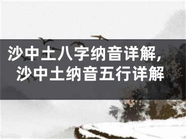 沙中土八字纳音详解,沙中土纳音五行详解