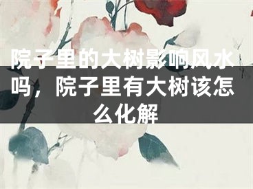 院子里的大树影响风水吗，院子里有大树该怎么化解