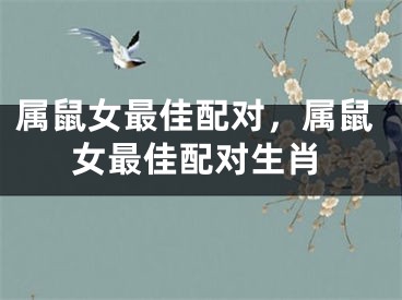 属鼠女最佳配对，属鼠女最佳配对生肖