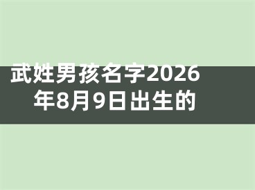 武姓男孩名字2026年8月9日出生的