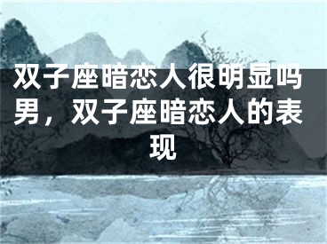 双子座暗恋人很明显吗男，双子座暗恋人的表现