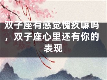 双子座有感觉愧疚嘛吗,双子座心里还有你的表现