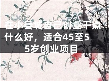 在小县城自己创业干点什么好，适合45至55岁创业项目