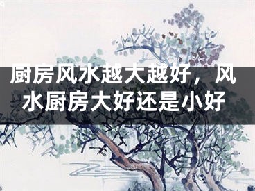 厨房风水越大越好，风水厨房大好还是小好