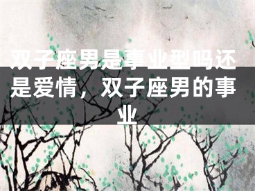 双子座男是事业型吗还是爱情，双子座男的事业