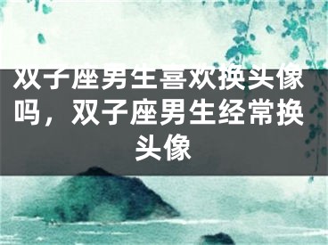 双子座男生喜欢换头像吗,双子座男生经常换头像