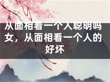 从面相看一个人聪明吗女，从面相看一个人的好坏