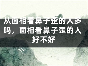 从面相看鼻子歪的人多吗,面相看鼻子歪的人好不好