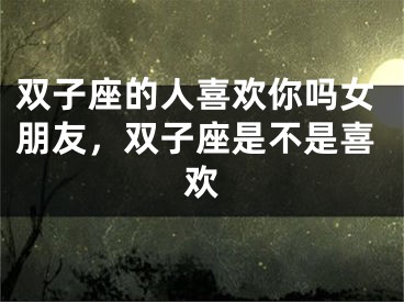 双子座的人喜欢你吗女朋友,双子座是不是喜欢