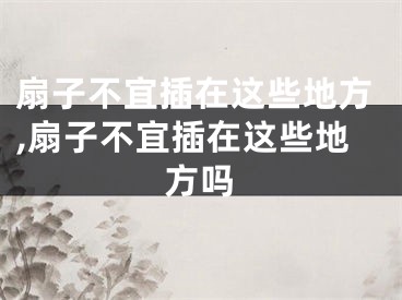 扇子不宜插在这些地方,扇子不宜插在这些地方吗