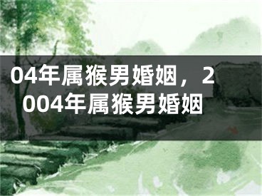 04年属猴男婚姻，2004年属猴男婚姻