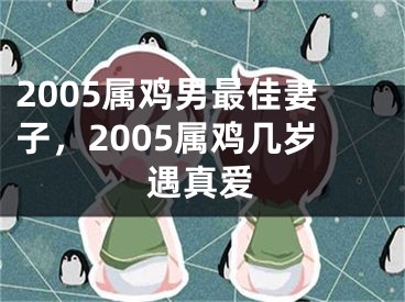 2005属鸡男最佳妻子,2005属鸡几岁遇真爱