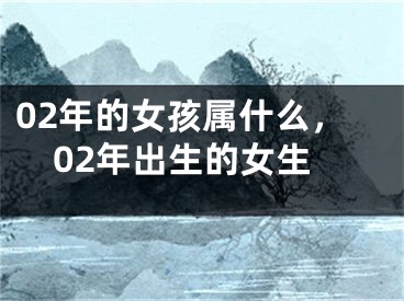 02年的女孩属什么,02年出生的女生