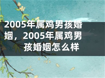 2005年属鸡男孩婚姻，2005年属鸡男孩婚姻怎么样