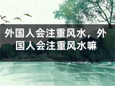 外国人会注重风水,外国人会注重风水嘛