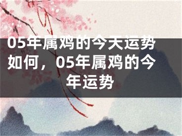 05年属鸡的今天运势如何,05年属鸡的今年运势