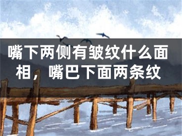 嘴下两侧有皱纹什么面相,嘴巴下面两条纹