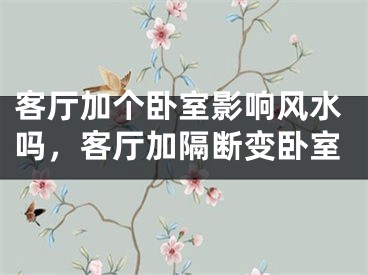 客厅加个卧室影响风水吗，客厅加隔断变卧室