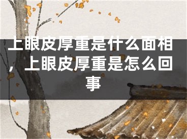 上眼皮厚重是什么面相，上眼皮厚重是怎么回事