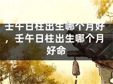 壬午日柱出生哪个月好,壬午日柱出生哪个月好命