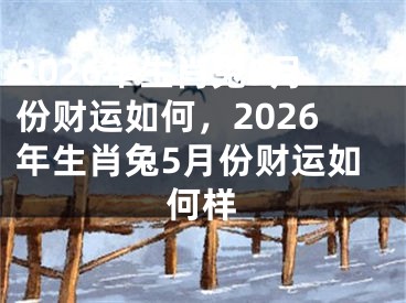 2026年生肖兔5月份财运如何，2026年生肖兔5月份财运如何样