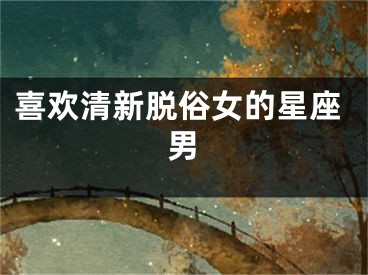 喜欢清新脱俗女的星座男