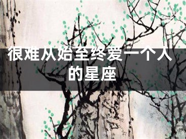 很难从始至终爱一个人的星座