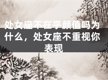 处女座不在乎颜值吗为什么，处女座不重视你表现