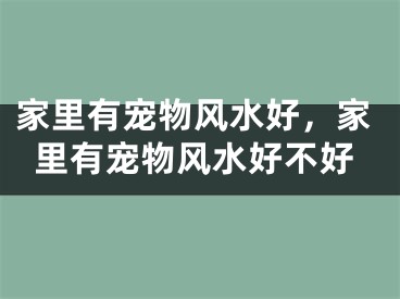 家里有宠物风水好，家里有宠物风水好不好