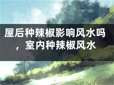 屋后种辣椒影响风水吗,室内种辣椒风水