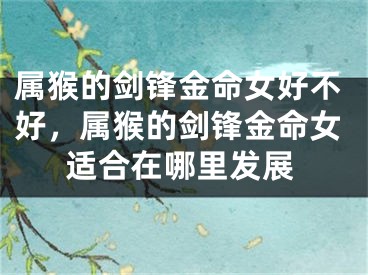 属猴的剑锋金命女好不好,属猴的剑锋金命女适合在哪里发展