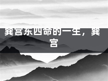 巽宫东四命的一生,巽宫