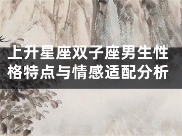 上升星座双子座男生性格特点与情感适配分析