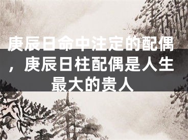 庚辰日命中注定的配偶,庚辰日柱配偶是人生最大的贵人