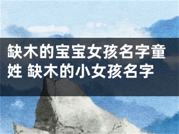 缺木的宝宝女孩名字童姓 缺木的小女孩名字