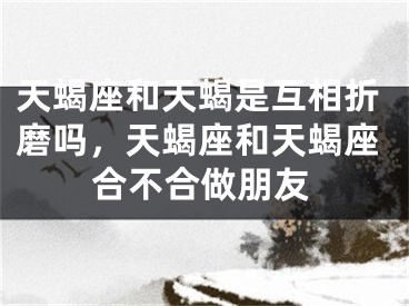 天蝎座和天蝎是互相折磨吗,天蝎座和天蝎座合不合做朋友